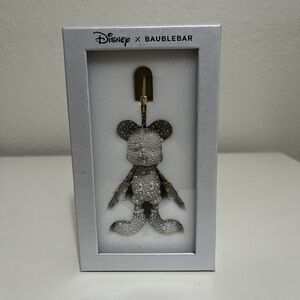 Disney x Baublebar Mickey Mouse Bag Purse Charm Simulated Pearl Keychain NEW